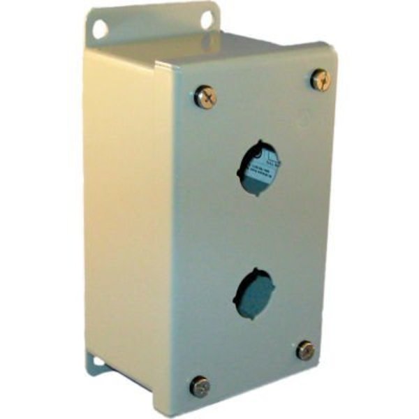 Springer Controls Co Springer Controls, 22 mm Surface Mount Poly Enclosure; 2 hole, Nema 12 metal, grey N5SPPSL-2